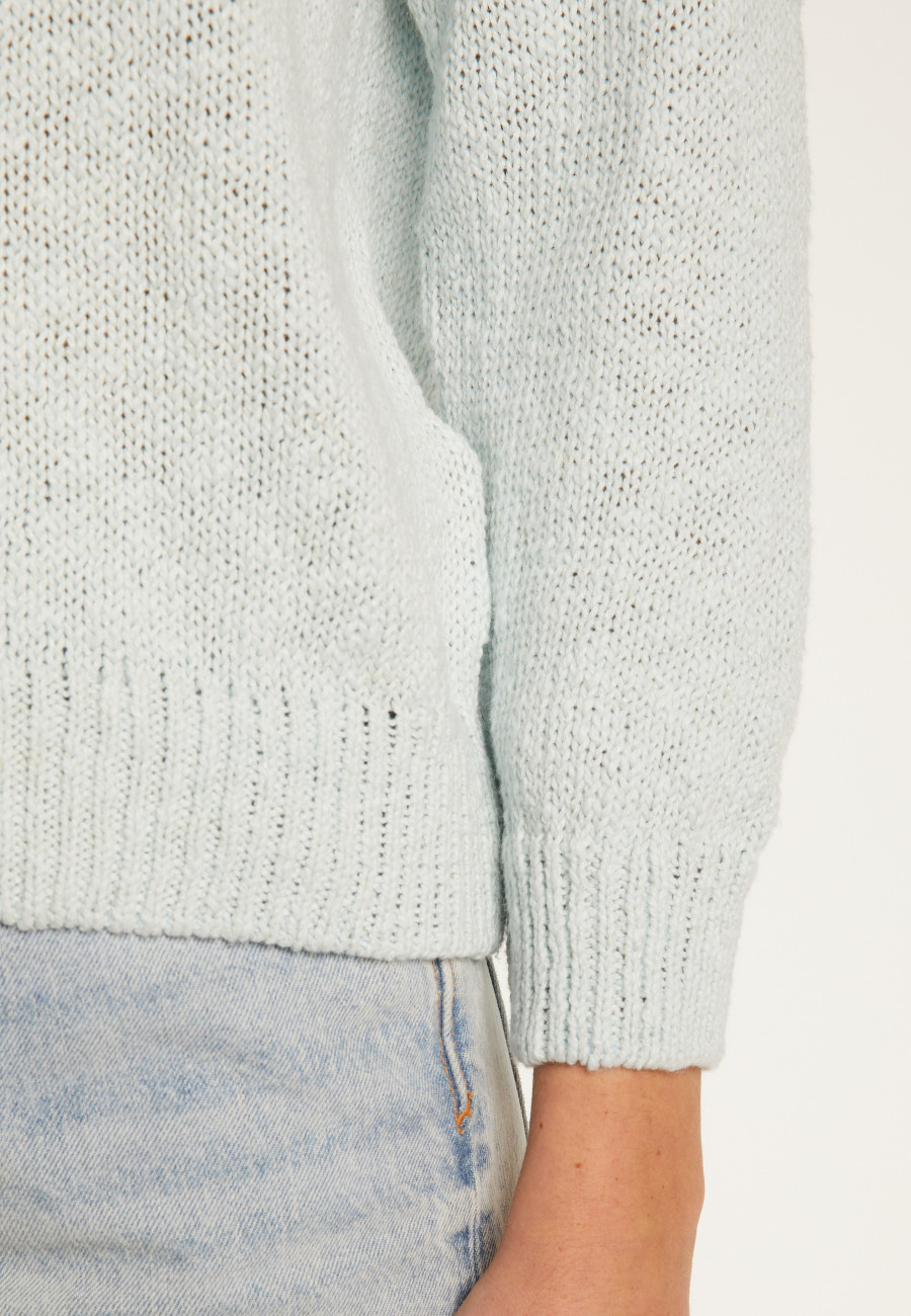 Cotton and linen crew neck sweater - Nicky