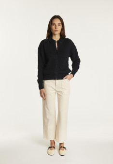 Cotton and linen zipped jacket - Flora