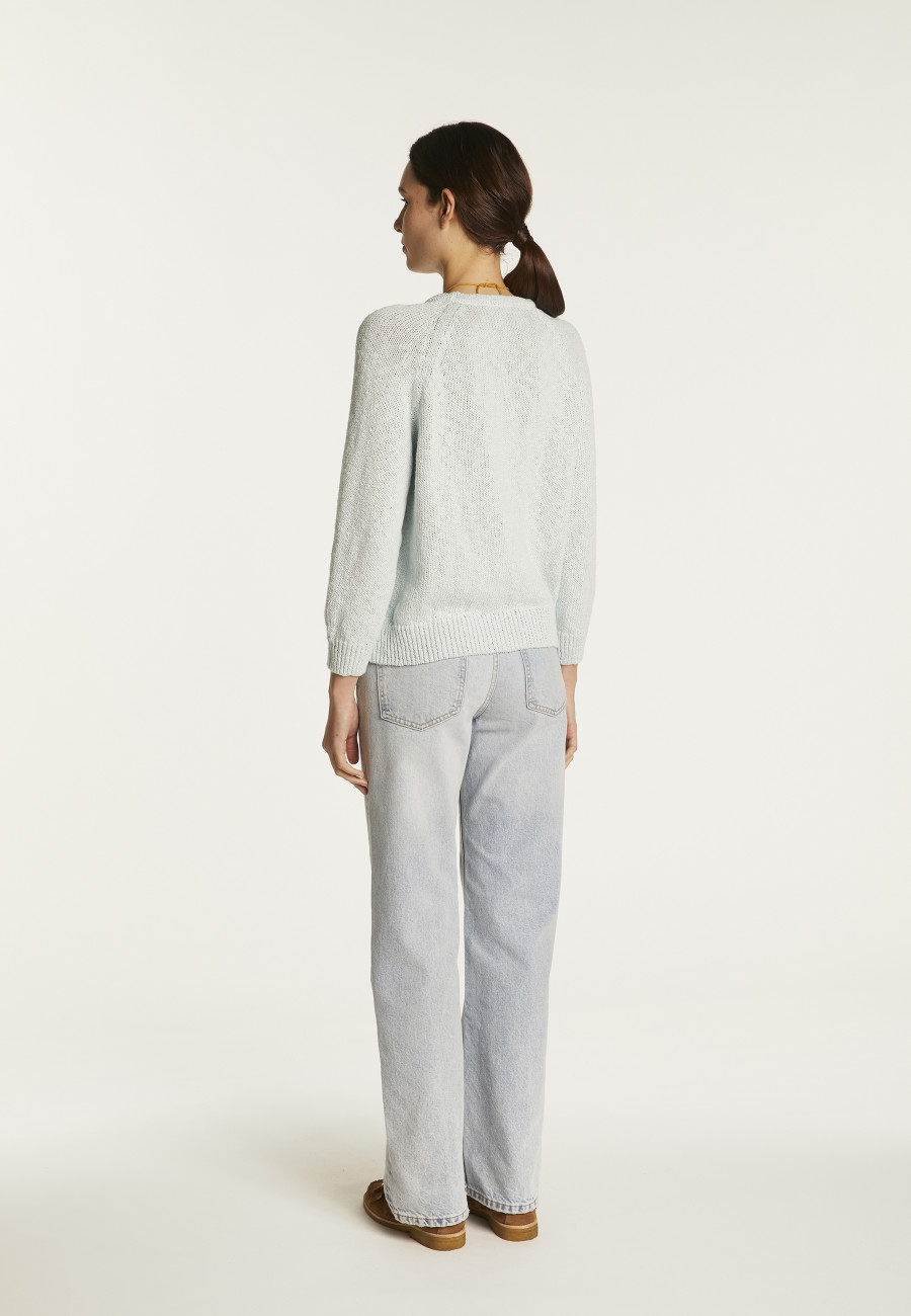 Cotton and linen crew neck sweater - Nicky