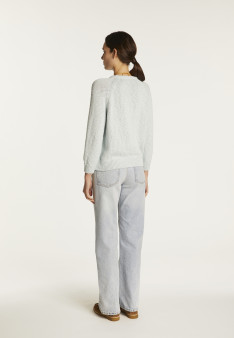 Cotton and linen crew neck sweater - Nicky