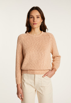 Cotton and linen crew neck sweater - Nicky