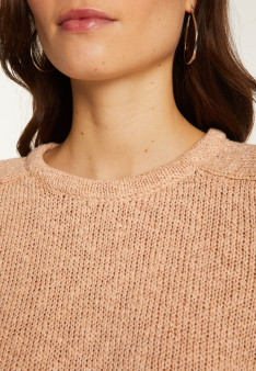 Cotton and linen crew neck sweater - Nicky