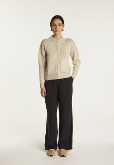 Cotton and linen zipped jacket - Flora