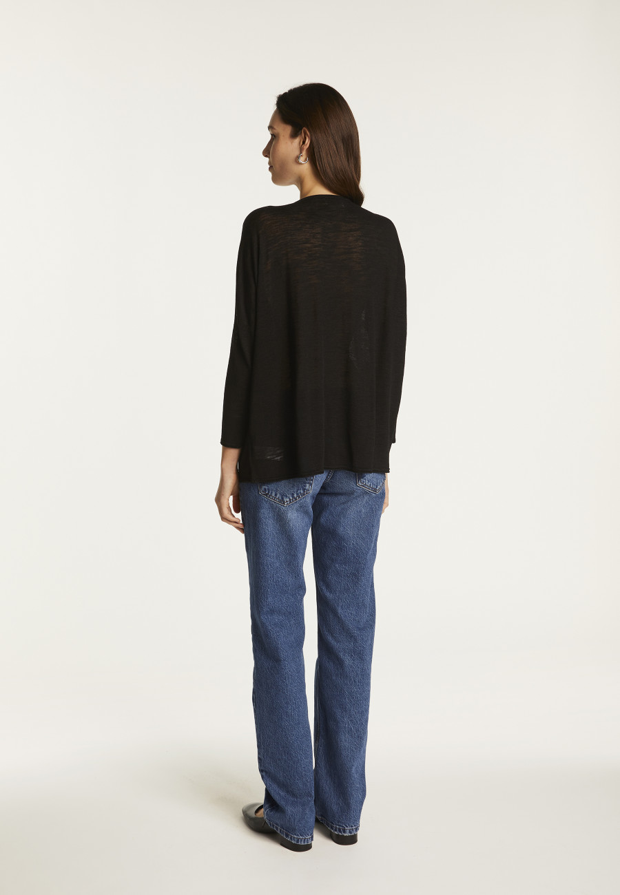 Batwing sleeve sweater in slub linen - Balou