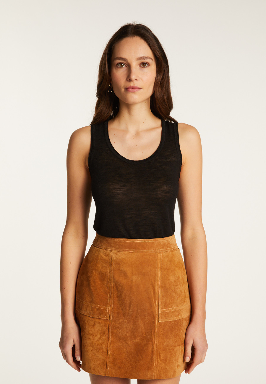 Slub linen tank top - Maitena