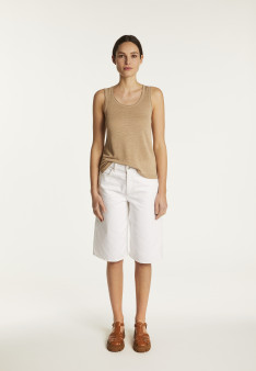 Slub linen tank top - Maitena