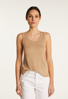 Slub linen tank top - Maitena