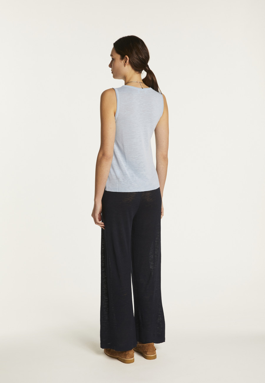 Slub linen tank top - Maitena