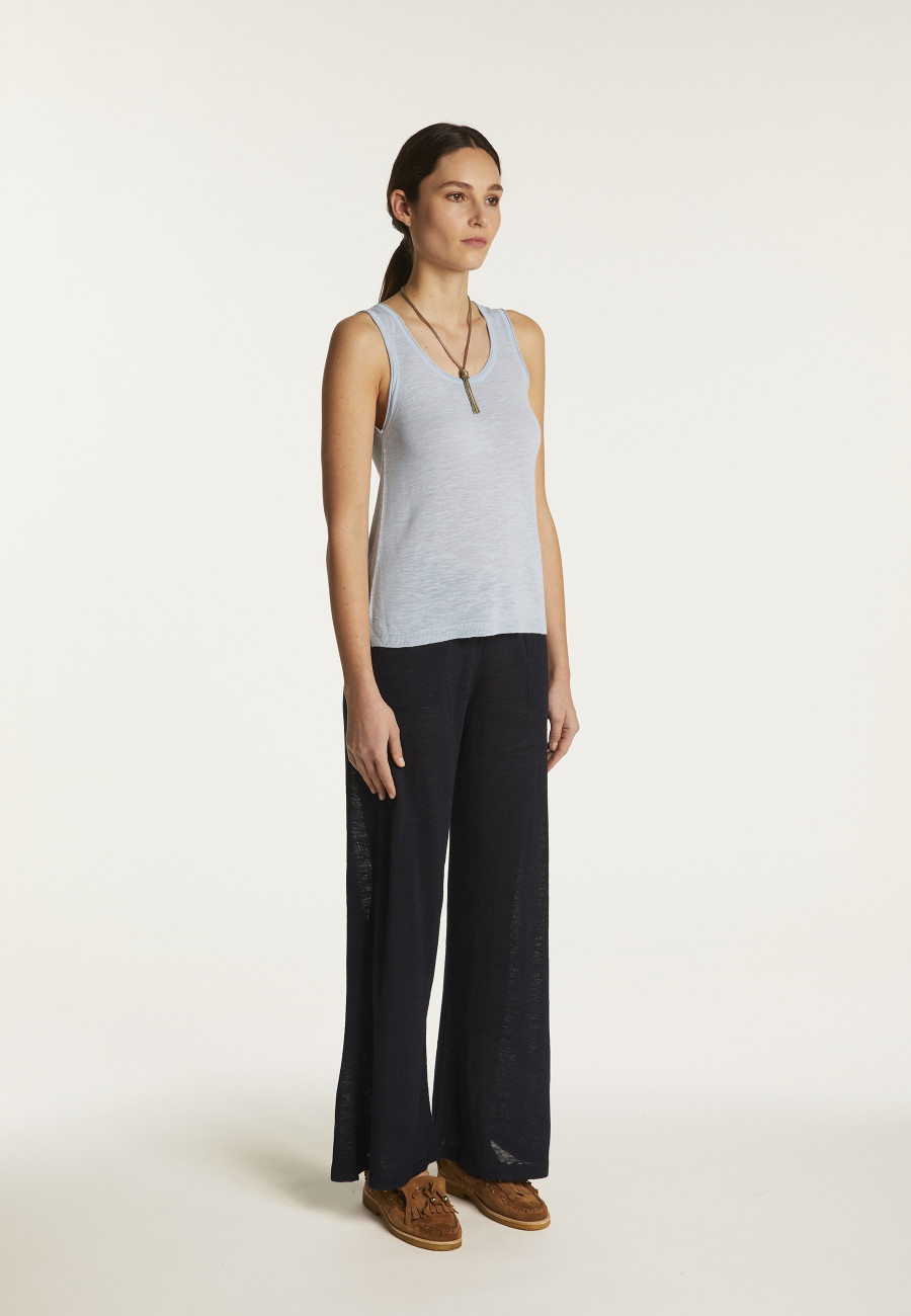 Slub linen tank top - Maitena