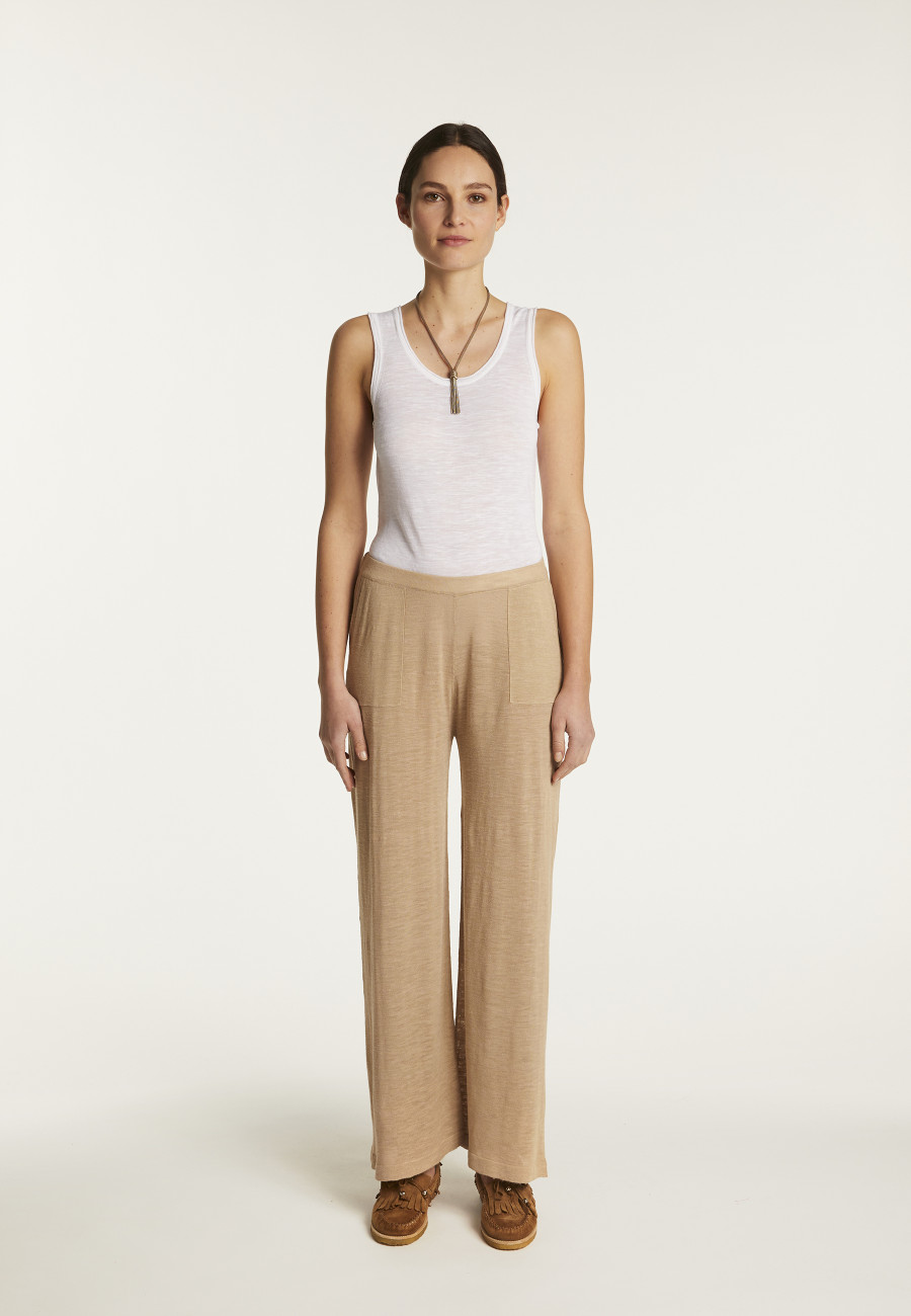 Flamed linen pants - Debora