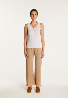 Slub linen tank top - Maitena