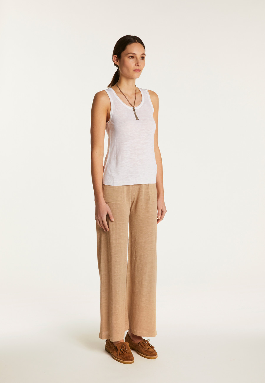 Slub linen tank top - Maitena