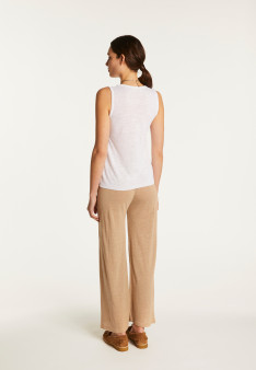 Slub linen tank top - Maitena