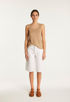 Slub linen tank top - Maitena