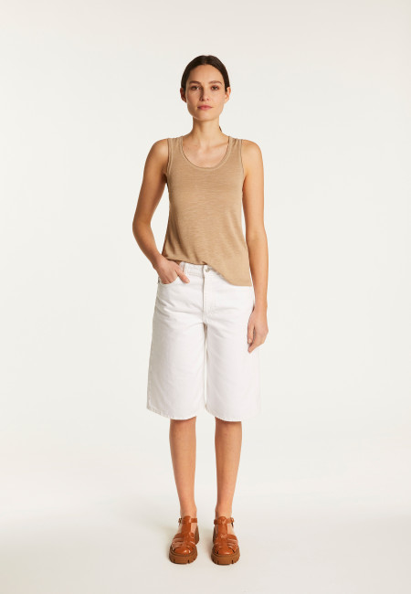 Slub linen tank top - Maitena