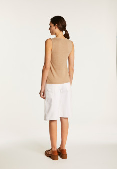 Slub linen tank top - Maitena