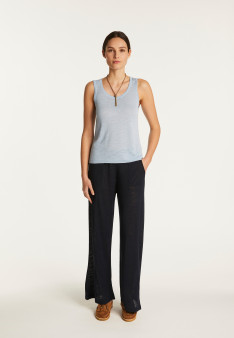 Slub linen tank top - Maitena