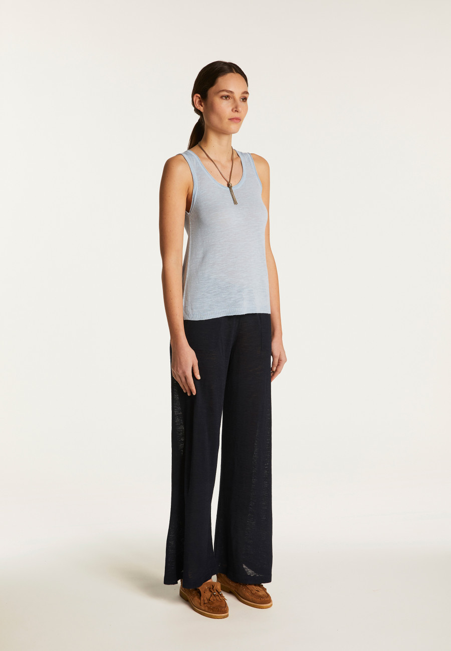 Slub linen tank top - Maitena