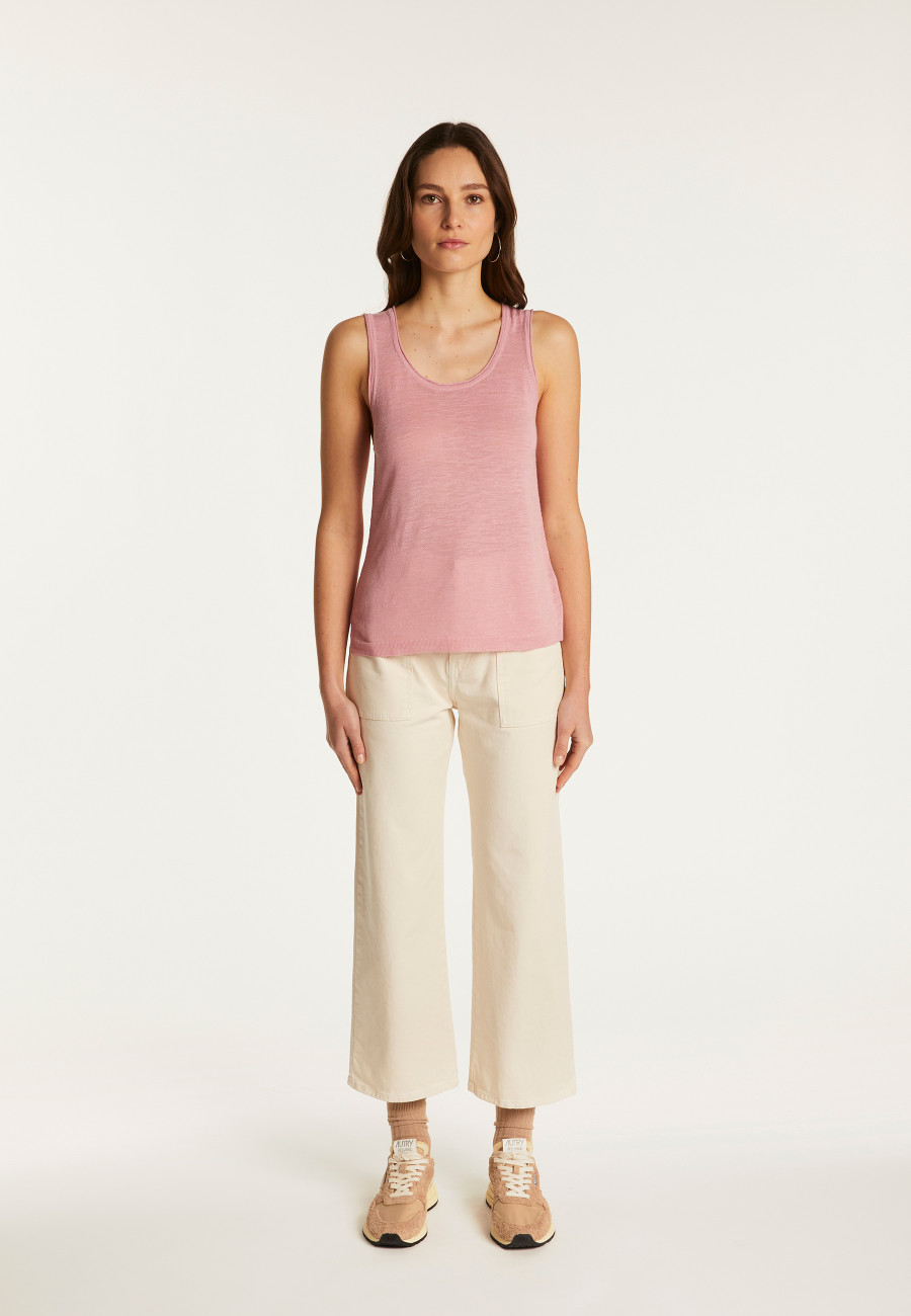 Slub linen tank top - Maitena