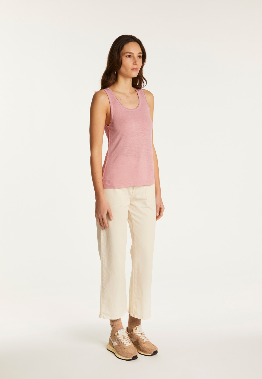 Slub linen tank top - Maitena