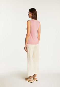 Slub linen tank top - Maitena