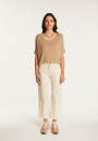 Round neck t-shirt in flamed linen - Béatrice