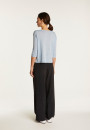 Round neck t-shirt in flamed linen - Domy