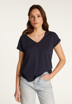 Cotton V-neck T-shirt - Dasha