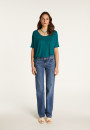 Round neck t-shirt in flamed linen - Béatrice