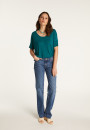 Round neck t-shirt in flamed linen - Béatrice