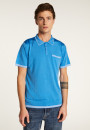 Polo fines rayures Fil Lumière Laurentin 6042 flot - 06 bleu moyen