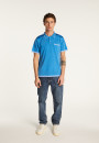 Polo fines rayures Fil Lumière Laurentin 6042 flot - 06 bleu moyen