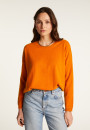 Pull ample boutonné à col rond en cachemire - Acene 7443 paon - 06 Bleu moyen