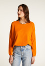 Pull ample boutonné à col rond en cachemire - Acene 7443 paon - 06 Bleu moyen