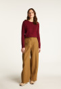 Cardigan en cachemire col rond boutonné - Adelys 7451 bronze - 83 Kaki