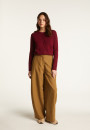 Cardigan en cachemire col rond boutonné - Adelys 7451 bronze - 83 Kaki