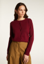Cardigan en cachemire col rond boutonné - Adelys 7451 bronze - 83 Kaki