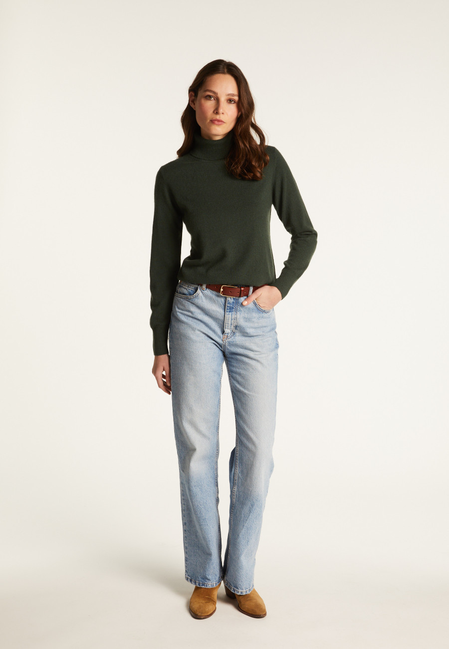 Pull col roulé en cachemire - Abesse 7461 cognac - 92 Rouille