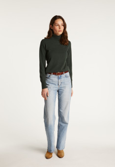 Pull col roulé en cachemire - Abesse 7461 cognac - 92 Rouille