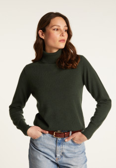 Pull col roulé en cachemire - Abesse 7461 cognac - 92 Rouille