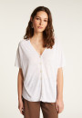 T-shirt à boutons en lin flammé - Lily