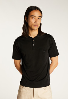 Man's polo of quality made of fil lumiere | Montagut Paris official website