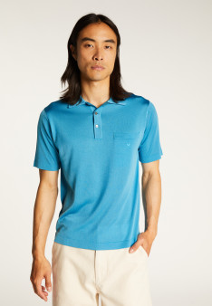 Man's polo of quality made of fil lumiere | Montagut Paris official website