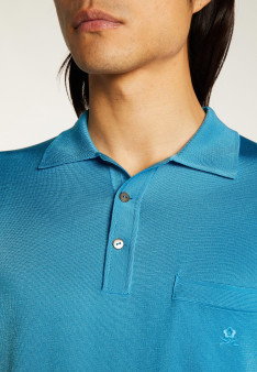 Man's polo of quality made of fil lumiere | Montagut Paris official website