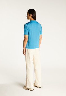 Man's polo of quality made of fil lumiere | Montagut Paris official website