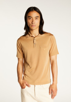 Man's polo of quality made of fil lumiere | Montagut Paris official website