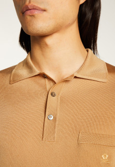 Man's polo of quality made of fil lumiere | Montagut Paris official website