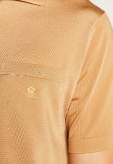 Man's polo of quality made of fil lumiere | Montagut Paris official website