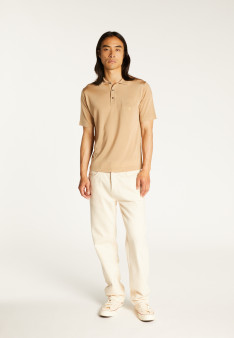 Man's polo of quality made of fil lumiere | Montagut Paris official website