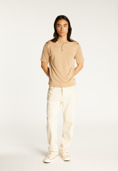 Man's polo of quality made of fil lumiere | Montagut Paris official website